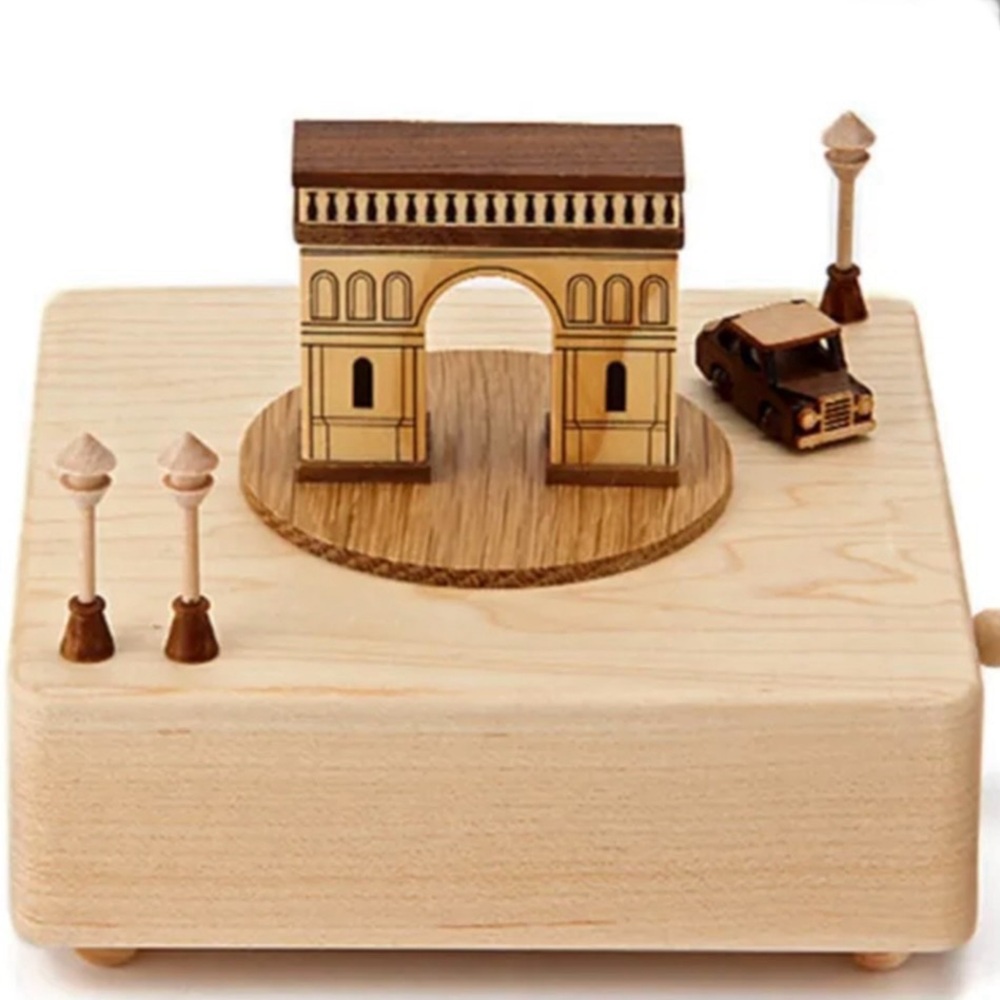 Papyrus Wooderful Wooden Arch of Triumph Arc de Triomphe Music Box